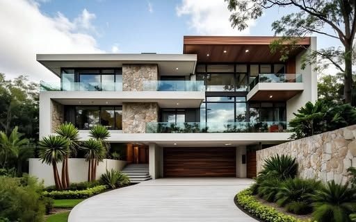 Modern architectural residence after complete renovation