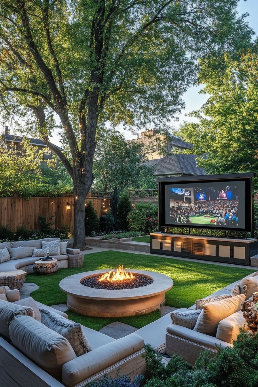 Outdoor Cinema & Fire Pit Court