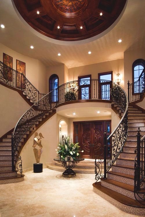 Dual Rotunda Grand Staircase