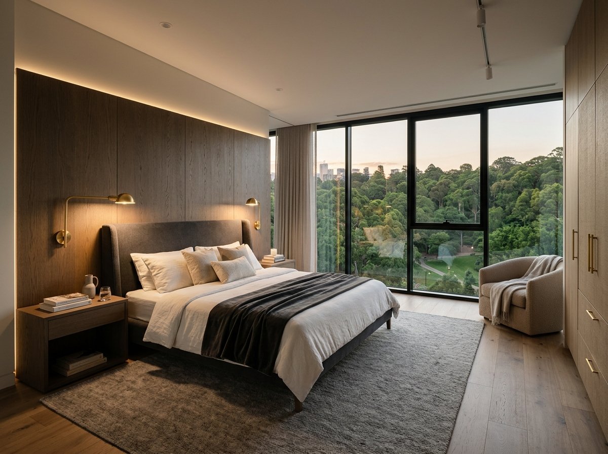 Modern apartment bedroom interior