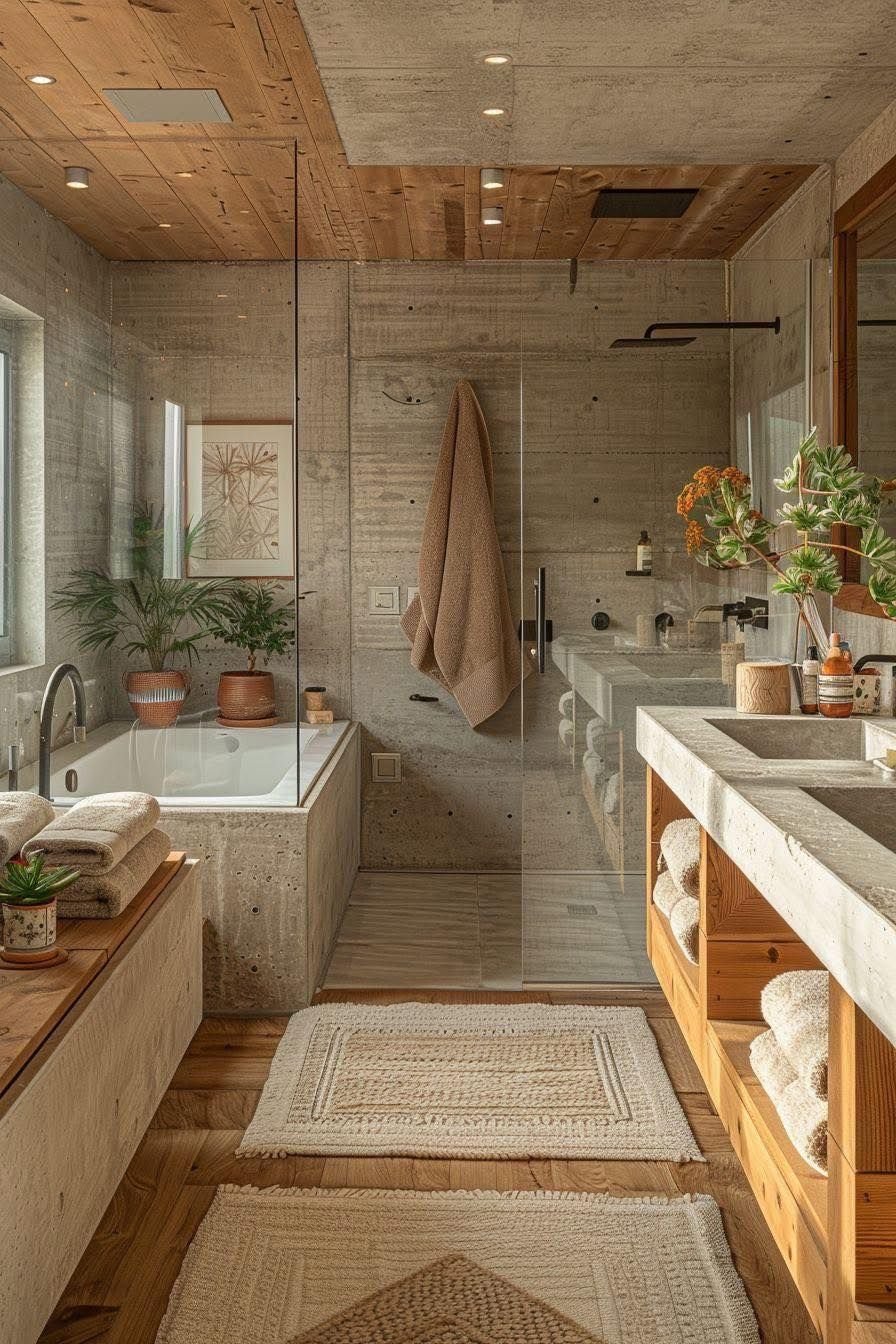 Ensuite Concrete & Wood Spa
