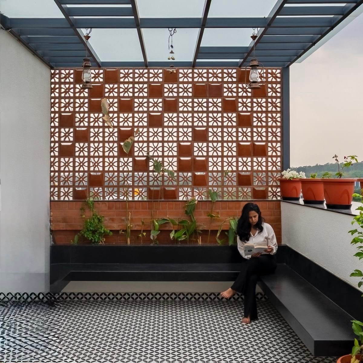 Terracotta Jaali Sky Terrace